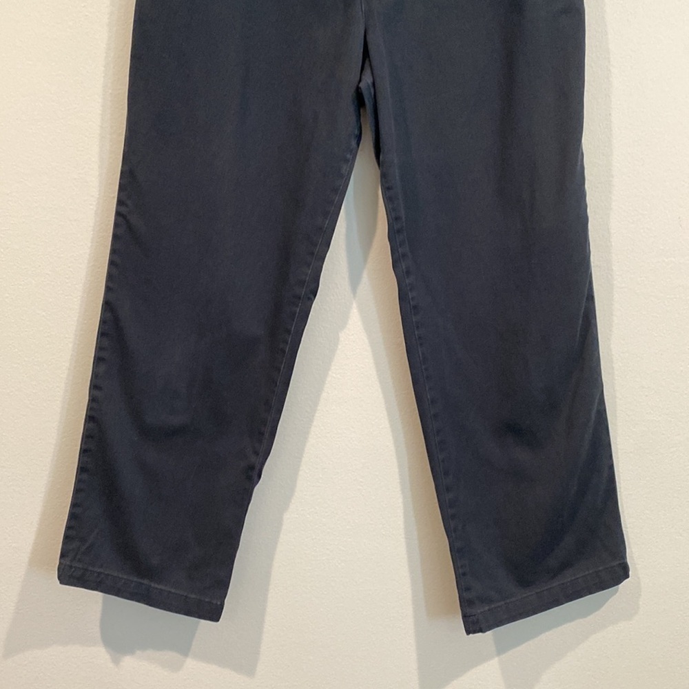 Lee Relaxed Fit At the Waist Navy Straight Leg Pants - Size 14 Petite - Picture 3 of 6